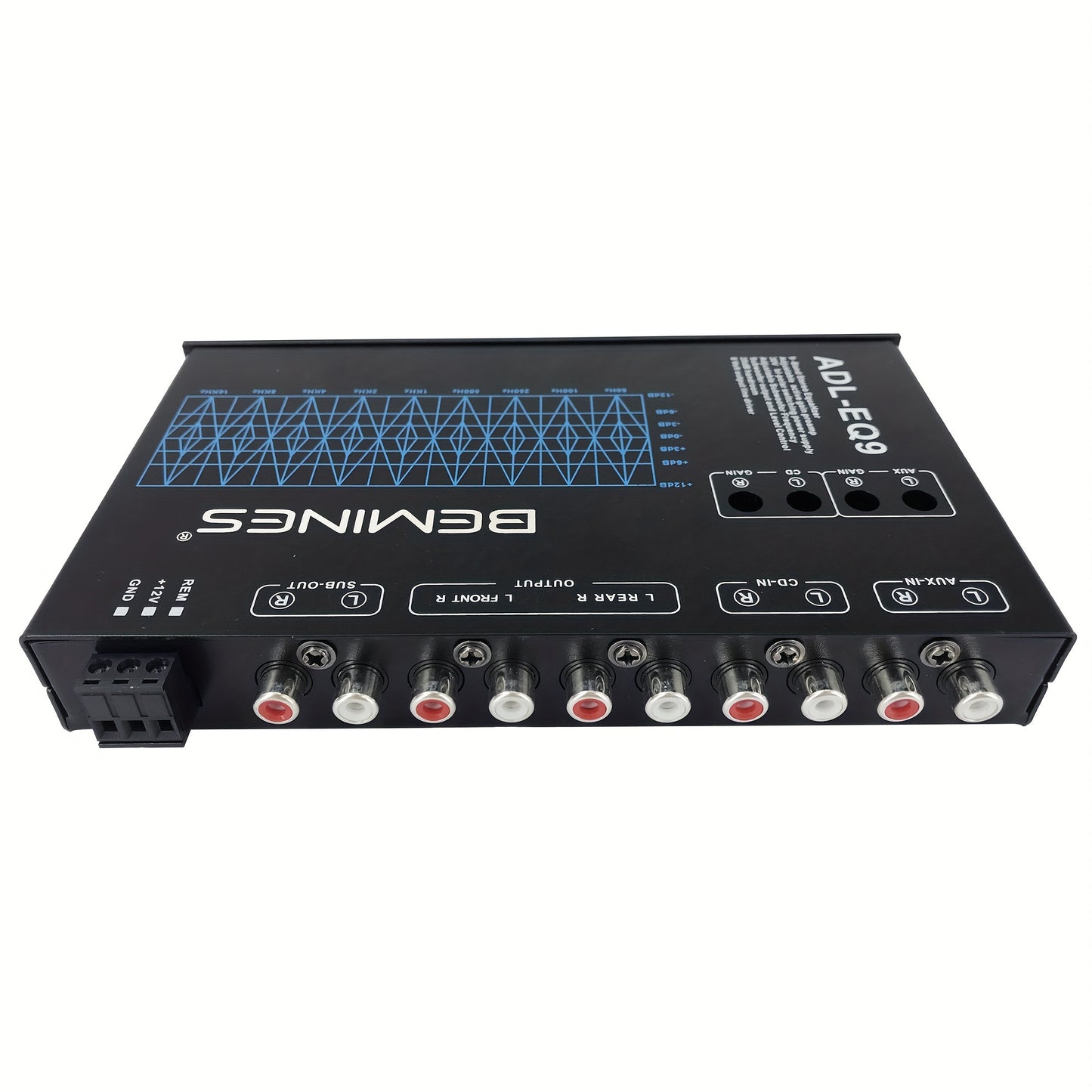 EQ9 9-band Full-range Car Equalizer, Tuned Audio, Multiple Input And Output Links, Supports Treble And Bass, Car Modified Audio Equalizer