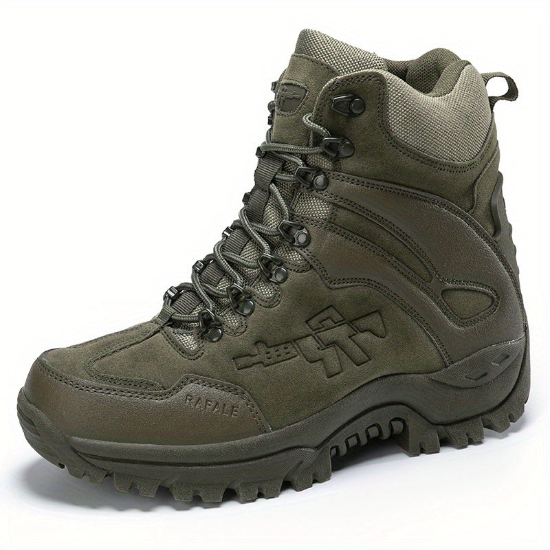 Men's Trendy High Top Lace Up Tactical Boots, Casual Outdoor Training Military Shoes With Assorted Colors