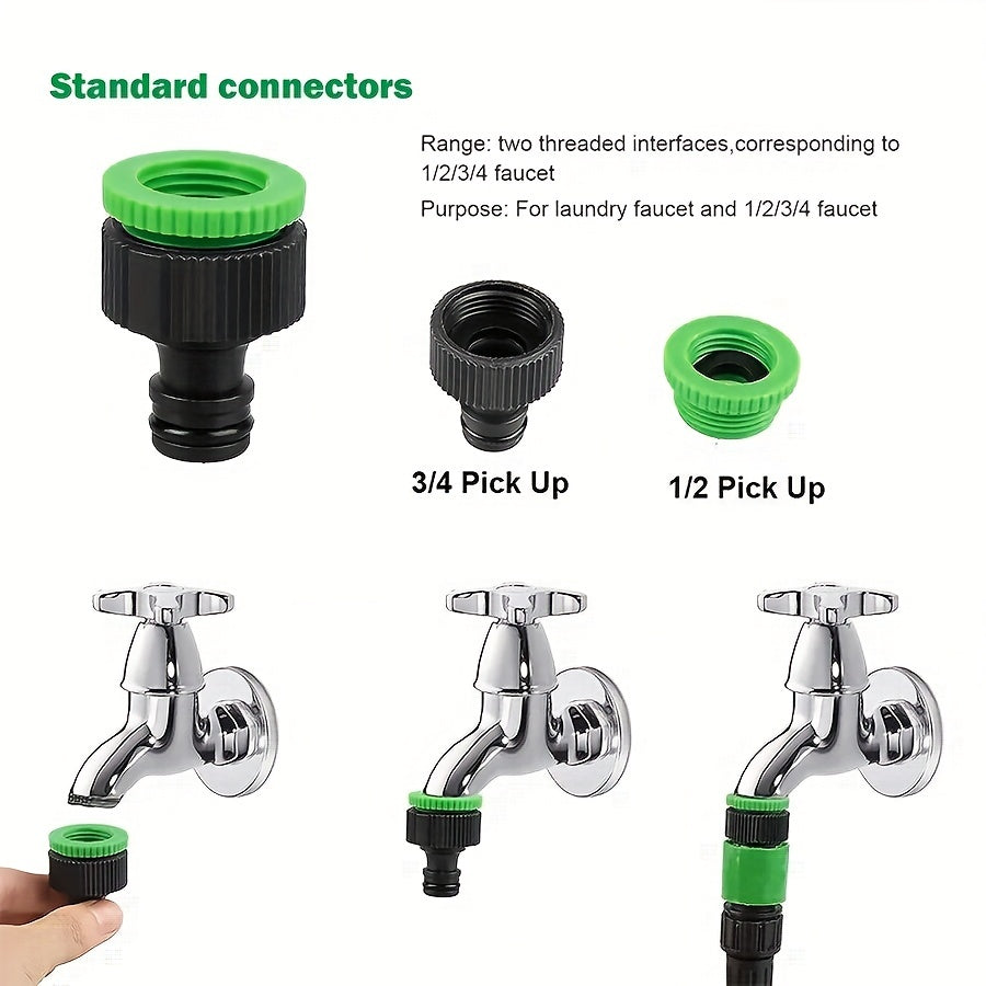 1pc Expandable Garden Hose With Water Gun Flexible Water Hose With 7 Function Nozzle Lightweight Retractable Garden Hose For Outdoor