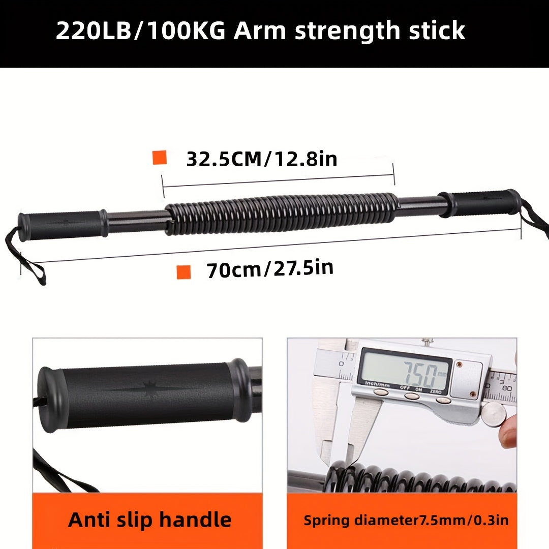 1 unidade 176-220LB \u002F80-100kg Barra de aperto para treinamento muscular de braço, barra de treinamento de força