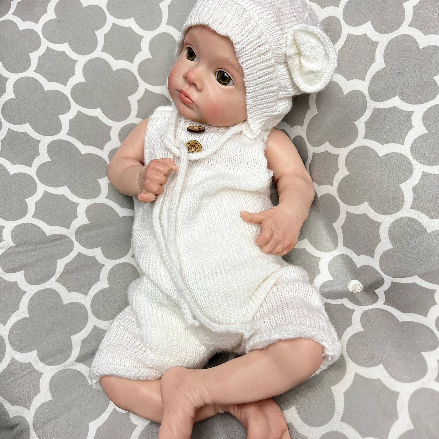 18Inch\u002F45CM All Silicone Doll Girl, Painted Realistic Full Body Soft Solid Silicone Reborn Baby Dolls For Family, Christmas Gift