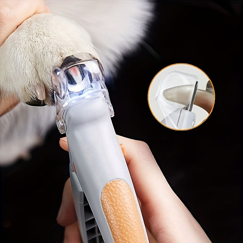 Cortador de unhas LED para animais de estimação de 1 unidade para tratamento fácil e seguro de patas de cães e gatos