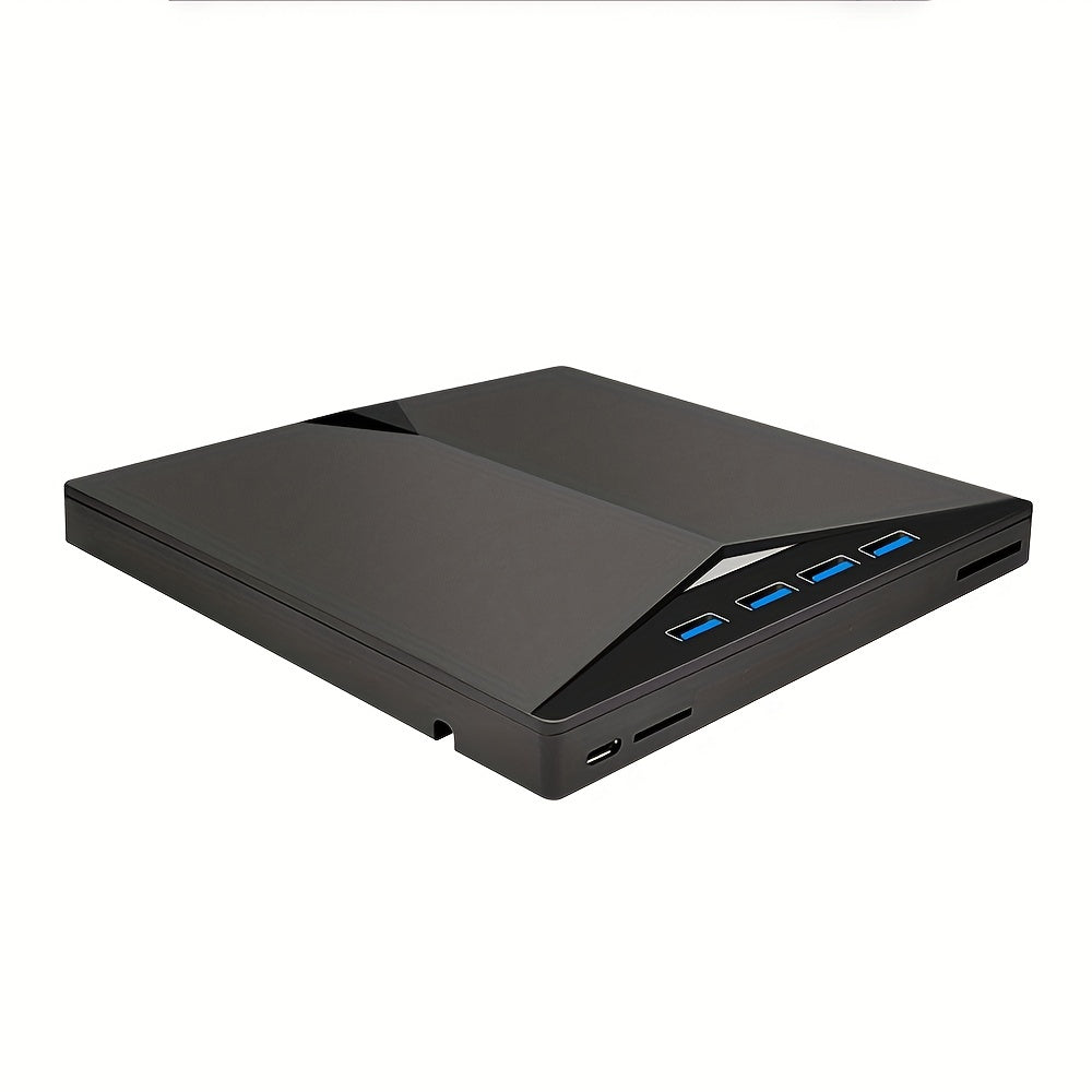 محرك أقراص CD\u002FDVD خارجي 7 في 1 لأجهزة الكمبيوتر المحمول، ومشغل أقراص DVD USB 3.0 من النوع C، ناسخ أقراص مضغوطة محمول\u002FDVD، محرك أقراص مضغوطة خارجي DVD بصري متوافق مع أجهزة الكمبيوتر المحمول المكتبية Windows 11\u002F10\u002F8\u002F7 Linux Mac OS