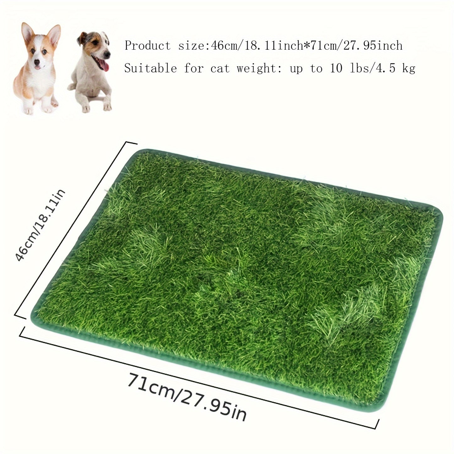 Artificial Grass Pad Dog Grass Mat, Breathable And Washable Dog Potty Training Mat For Outdoor, Reusable Dog Pee Grass Pad