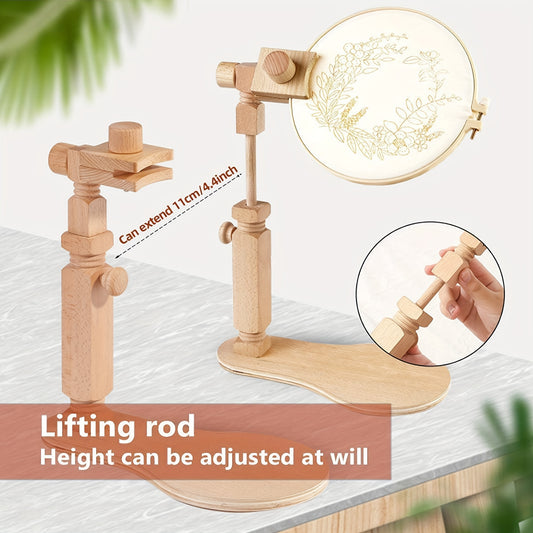 1pc Adjustable Embroidery Bracket, Rotating Cross Stitch Bracket, Hands-free Embroidery Fixture For DIY Process, Sewing Bracket