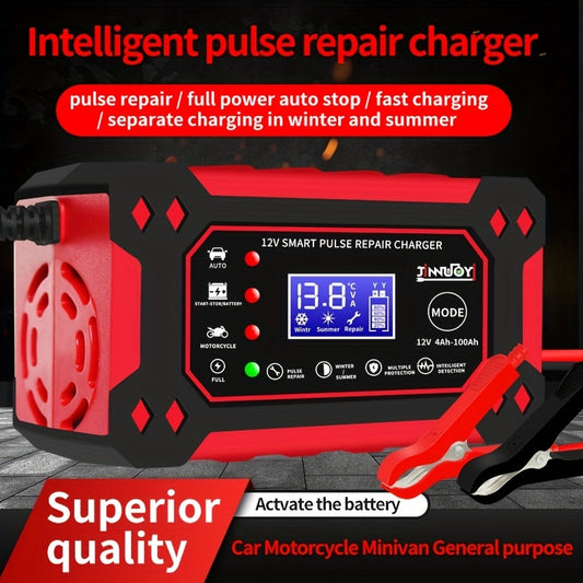 12V\u002F6A Full Automatic Car Battery Charger Pulse Repair Charger For Car Truck Motorcycle Lawn Mower AGM\u002FGel Lead Acid Battery