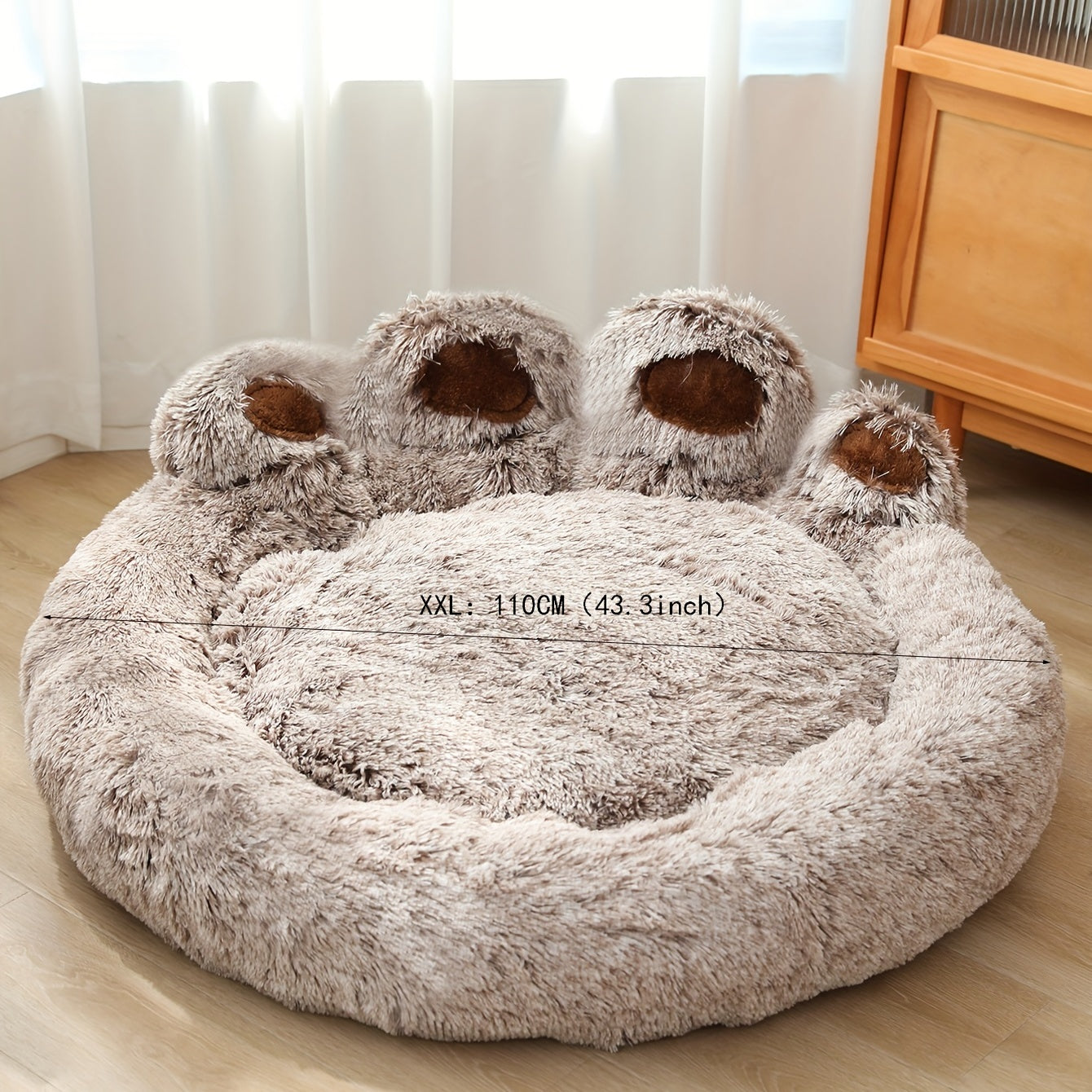 Cute Bear Paw Shape Dog Nest Comfortable Pet Sleeping Beds Dog Bed Cat Mat Soft Cushion