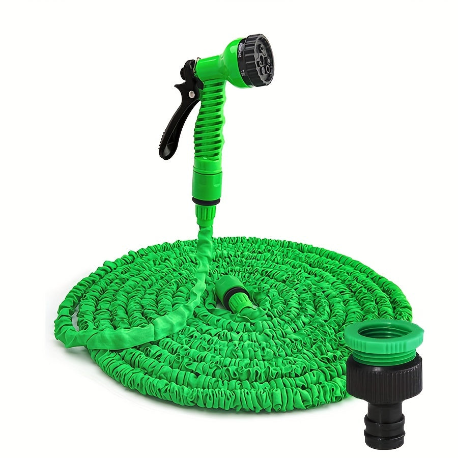 1pc Expandable Garden Hose With Water Gun Flexible Water Hose With 7 Function Nozzle Lightweight Retractable Garden Hose For Outdoor