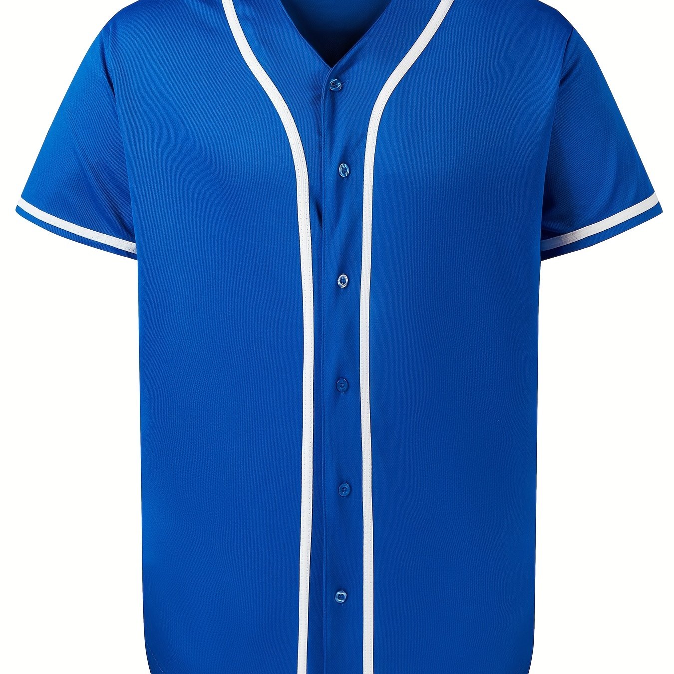 Camiseta de manga corta de béisbol sólido para hombres de talla grande, camiseta con cuello en V de verano de moda para deportes de béisbol, ropa versátil para hombres