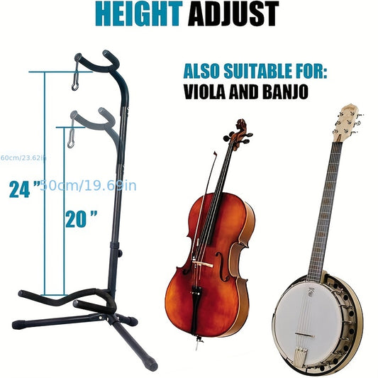 Soporte de guitarra robusto, soporte de guitarra plegable y ajustable