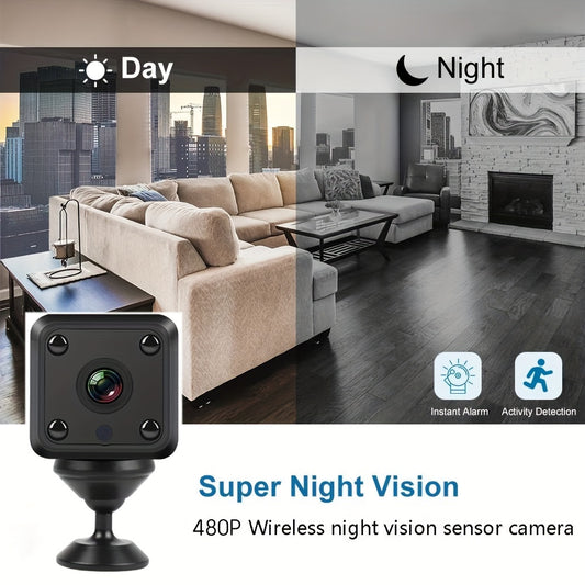 X6 Mini WiFi IP Camera HD 480P Wireless Security Surveillance Micro Cam Night Vision Smart Home Sports Monitor Built-in Battery