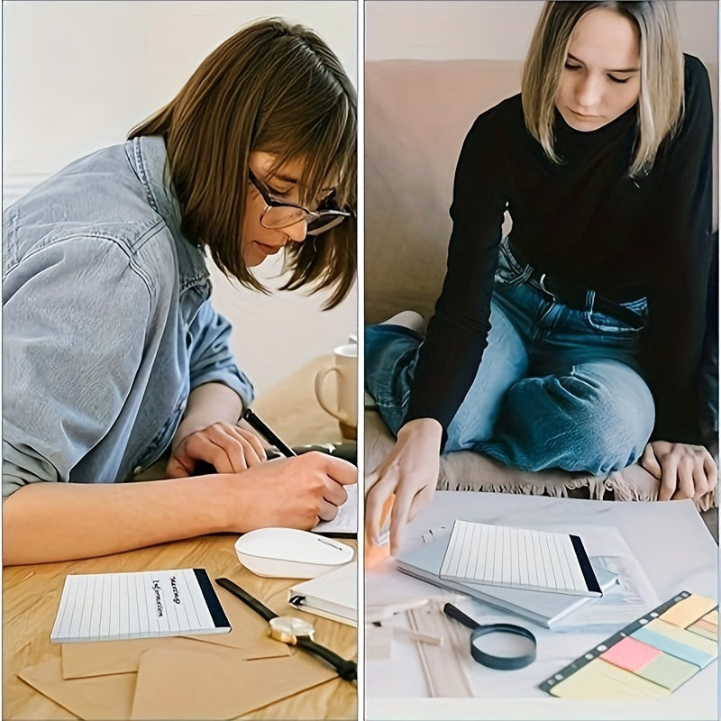 10 blocos de notas, blocos de notas adesivas de linha, blocos de escrita autoadesivos, blocos de notas de escrita forrados de 3 x 5 polegadas, 30 folhas cada, perfeitos para escola, escritório