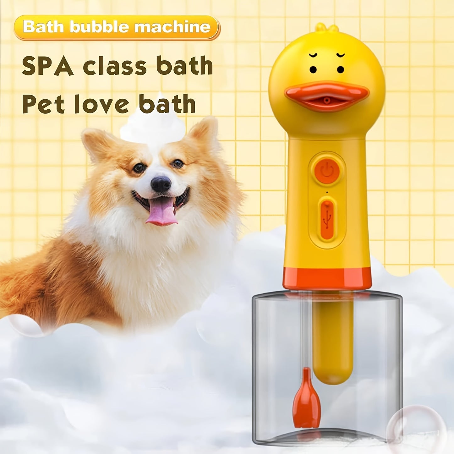 Electric Dog Cleaning Foam Machine, Deep Cleaning Pet Fur Supplies