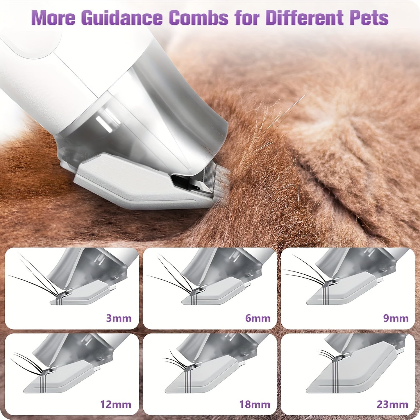 Pet Grooming Kit & Dog Hair Vacuum 99% Pet Hair Suction, 50.72oz Pet Vacuum Groomer With 8 Pet Grooming Tools, 6 Nozzles, Quiet Dog Brush Vacuum With Nail Grinder\u002FPaw Trimmer For Dogs Cats