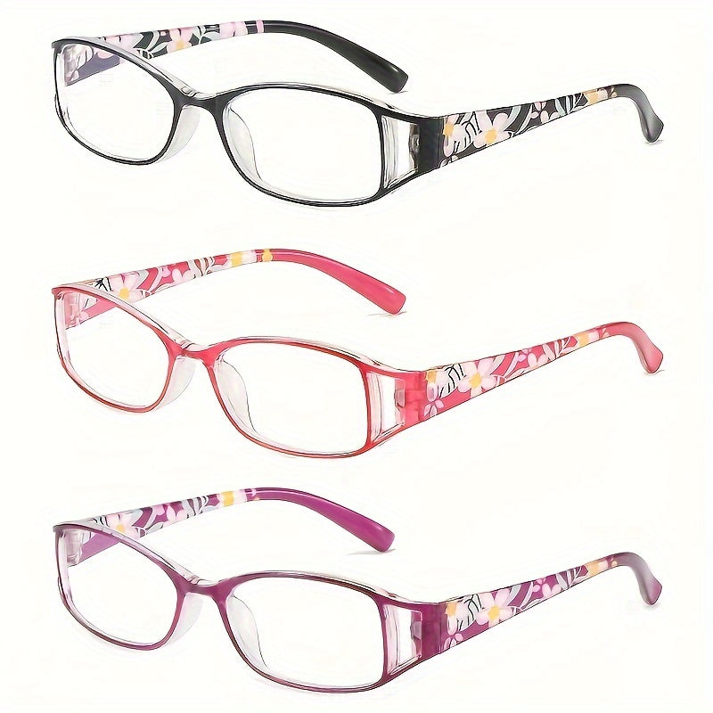 Blue Light Blocking Reading Glasses Retro Floral Presbyopic Glasses HD Readers For Women Men +1.0 To +4.0