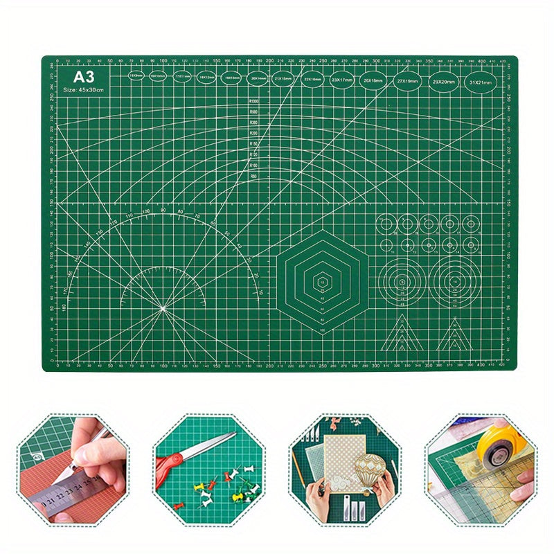 1pc A3 Self Healing Sewing Mat,  Rotary Cutting Mat Double Sided 5-Ply Craft Cutting Board For Sewing Crafts Hobby Fabric Precision Scrapbooking Project