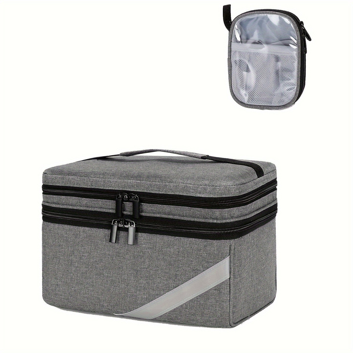 1 Pc Organisateur de médecine et sac de rangement vide, boîte de premiers secours familiale, sac d'organisateur de bouteille de pilule pour médicaments d'urgence, suppléments ou kits médicaux, sac de médecine à fermeture à glissière pour la maison et le v