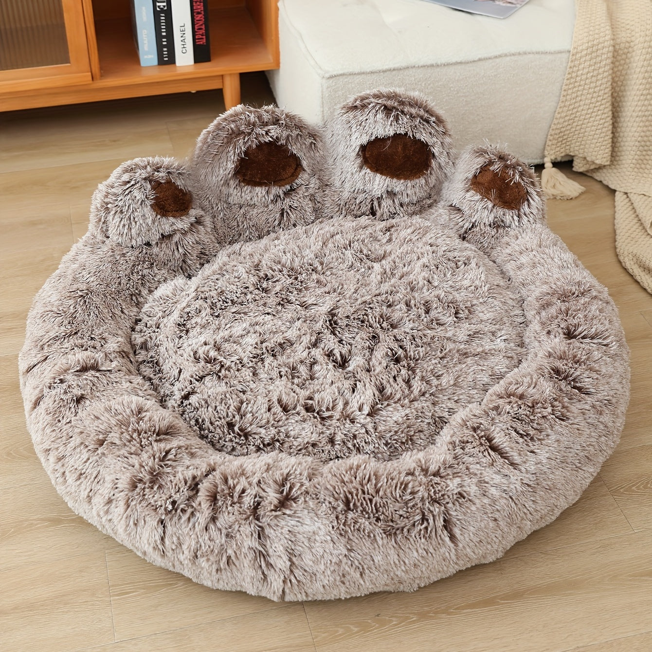 Cute Bear Paw Shape Dog Nest Comfortable Pet Sleeping Beds Dog Bed Cat Mat Soft Cushion