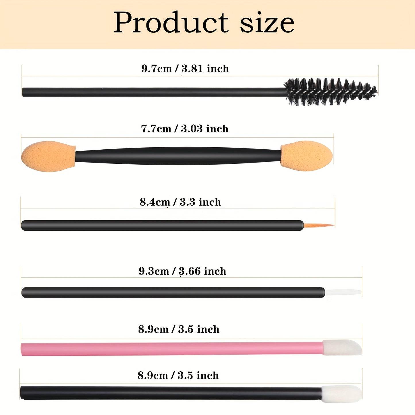 270pcs Makeup Tool Kit, Brow Brush Mascara Brush Lip Applicators Eyeshadow Applicators Eyeliner Brush, Eye Lip Makeup Accessories With Organizer Box