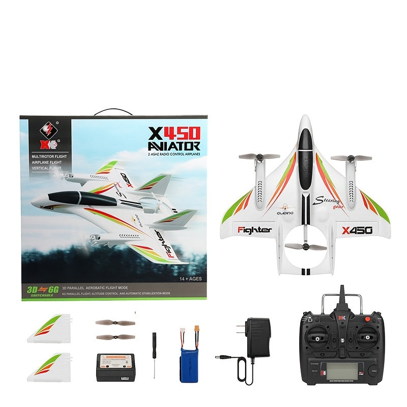 Six Way Vertical Takeoff And Landing 3D Stunt Aircraft Brushless Multi-function Remote Control Aircraft Foam Glider UAV