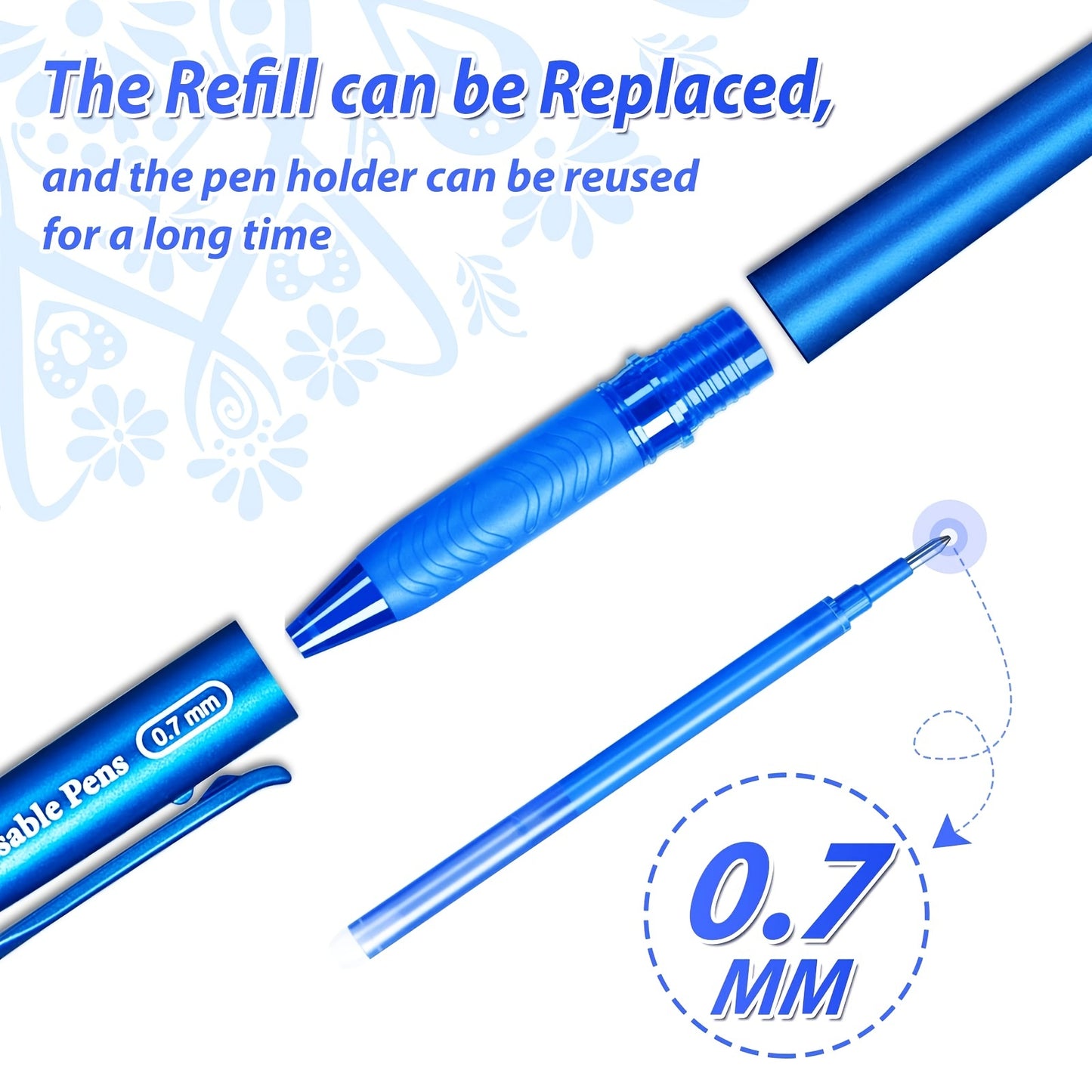 8 Erasable Ballpoint Pen Erasable 0.7 Mm Erasable Rollerball Pen Erasable Gel Pen Eraser Pen For School Supplies Office Supplies Students