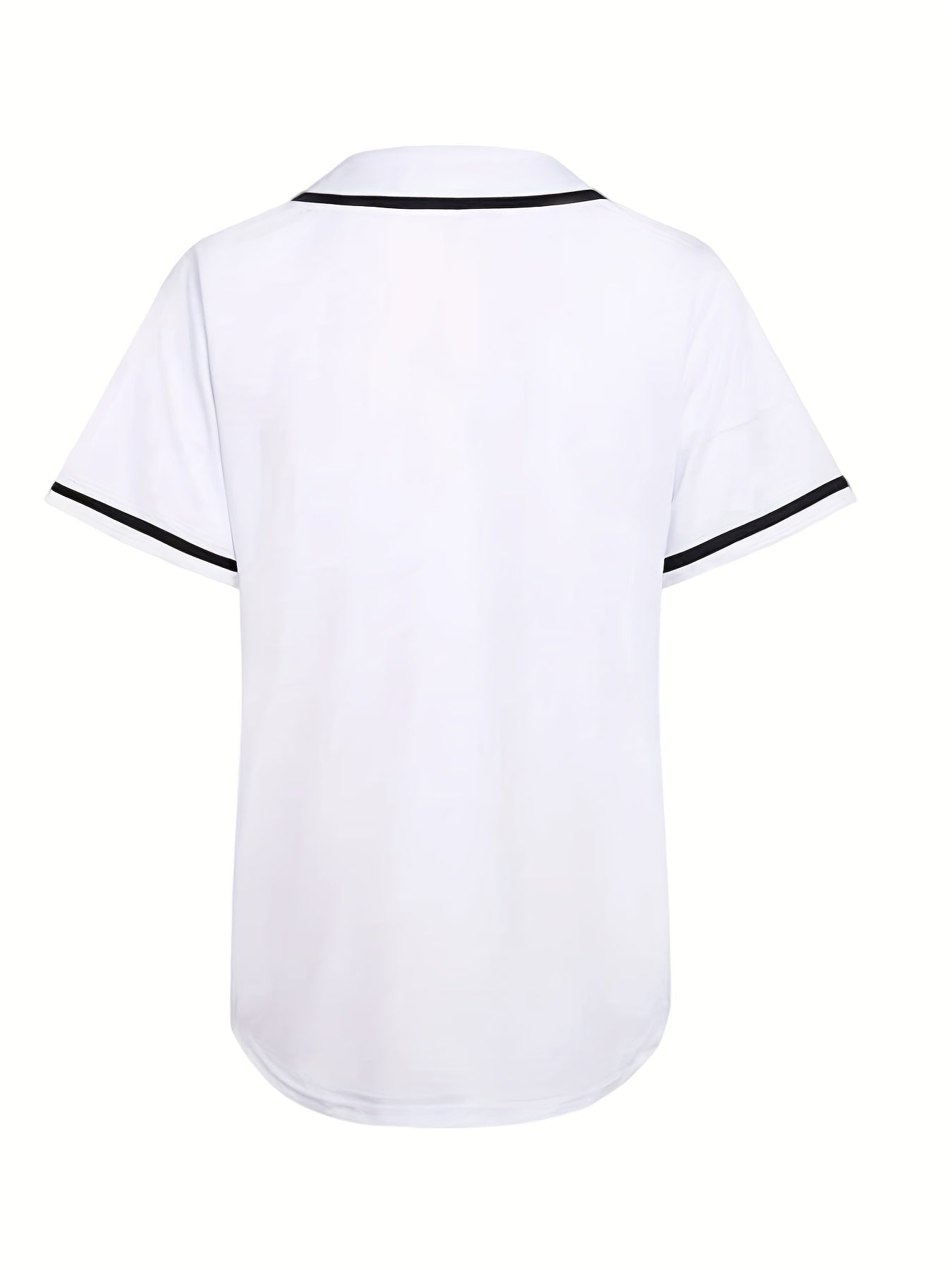 Plus Size Men's Solid Baseball Short-sleeve T-shirt, Trendy Summer V-neck Tee For Baseball Sports, Versatile Men Clothing