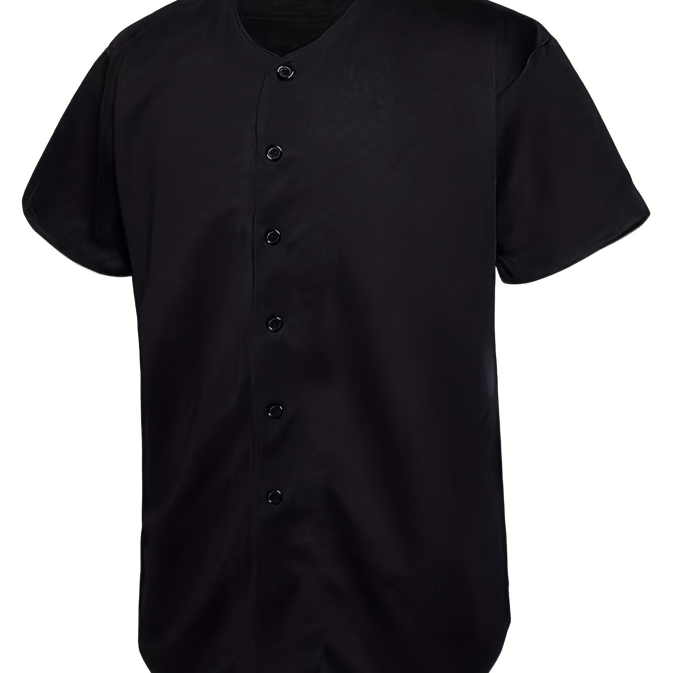 Camiseta de manga corta de béisbol sólido para hombres de talla grande, camiseta con cuello en V de verano de moda para deportes de béisbol, ropa versátil para hombres