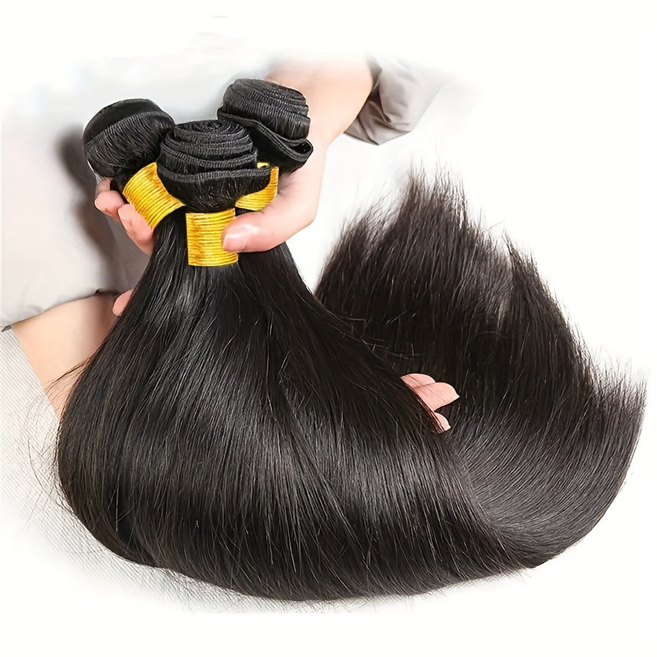 8 10 12 cheveux droits de Vierge brésilienne de 14 pouces empaquette des tissages pour des femmes 4 paquets de cheveux droits de prolongements 100% de cheveux humains de morceaux pour des femmes