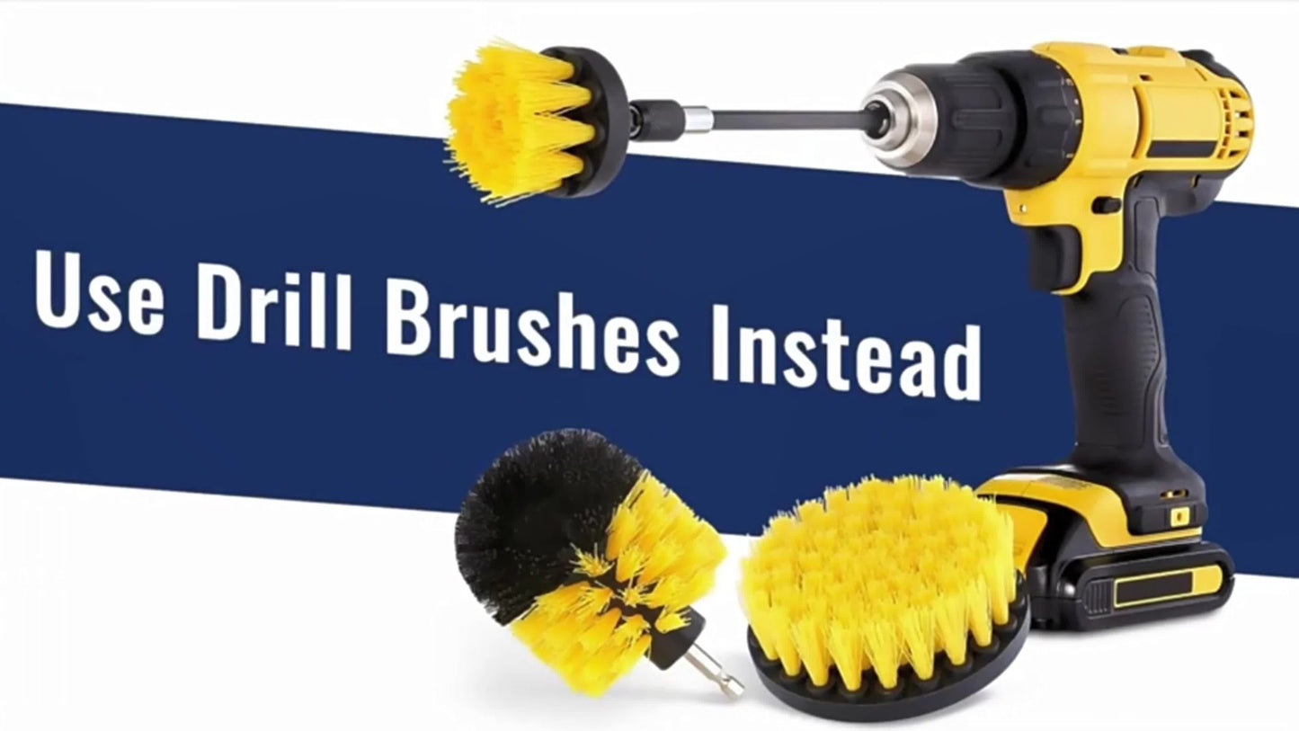 7pcs Drill Brush Attachment Set, Power Scrubber Wash Cleaning Brushes Tool Kit, All Purpose Drill Brush With Extension For Grout Floor, Tub Shower Tile, Bathroom, Kitchen Surface And Car