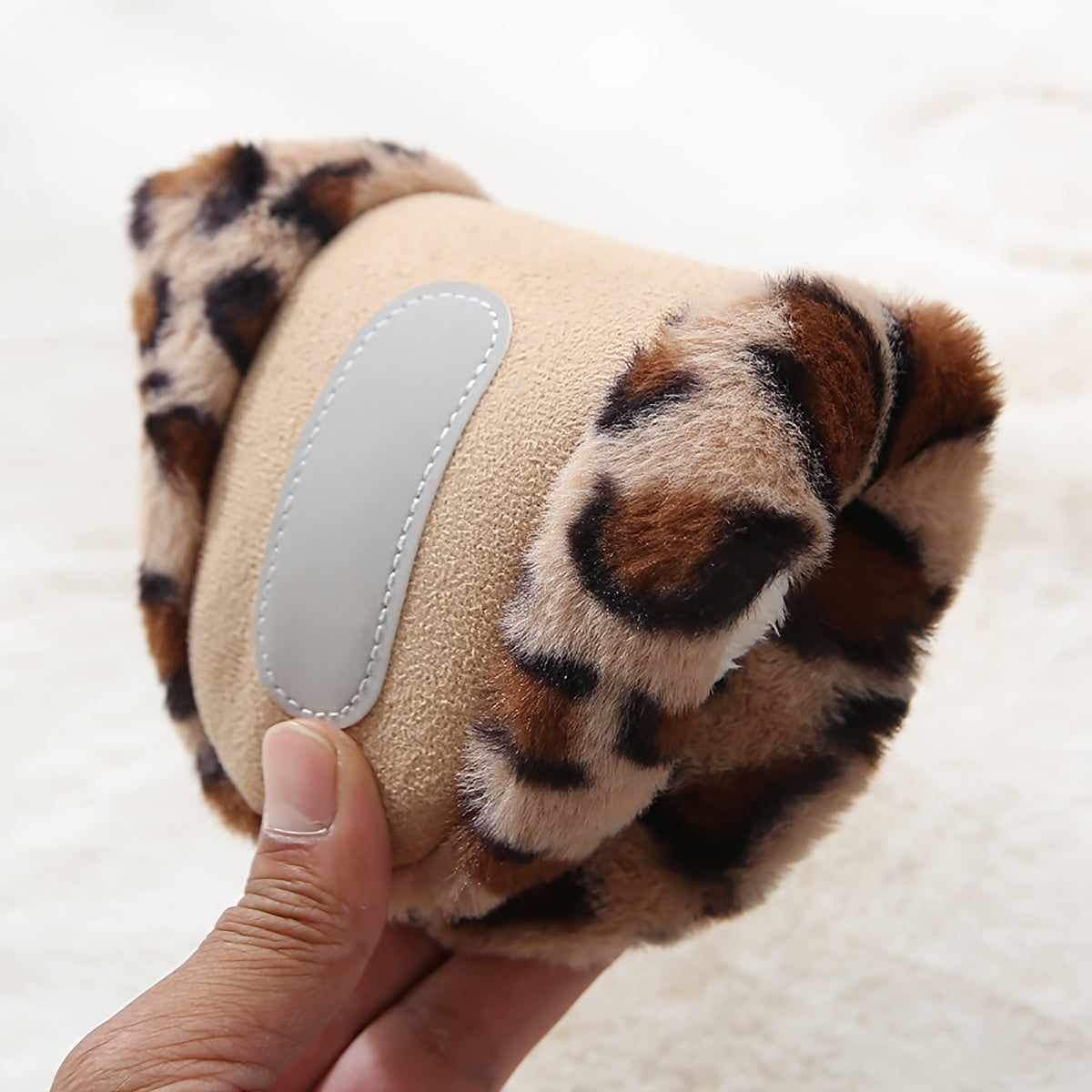 Women's Fluffy Home Slippers, Soft & Comfortable Leopard Pattern Indoor Slides