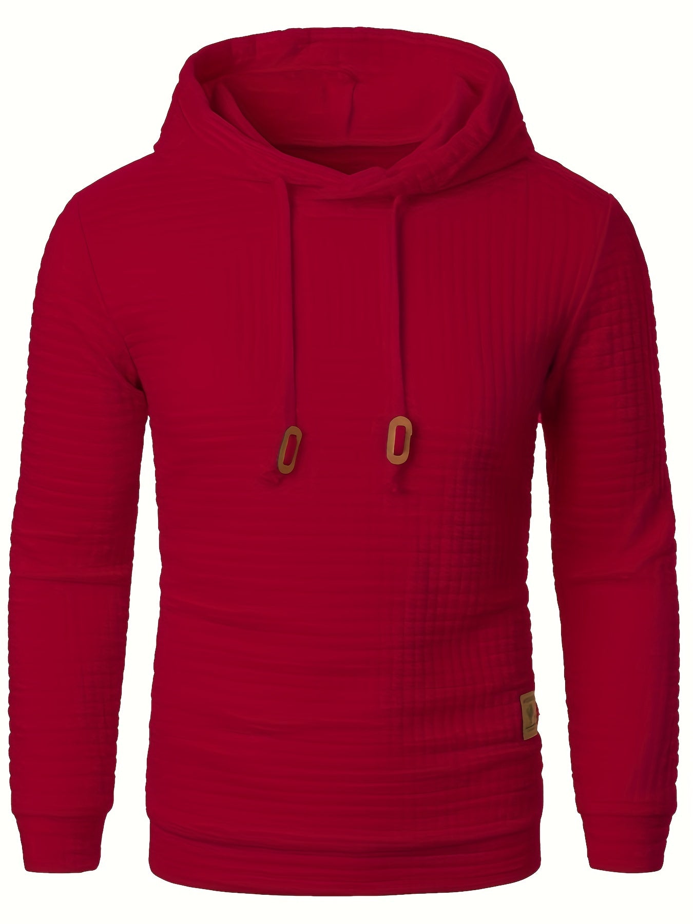 Herbst und Winter Herren lässig bequeme Waffel lang ärmel iger Hoodie, Sport-Kapuzen pullover für Herren mit Kordel zug