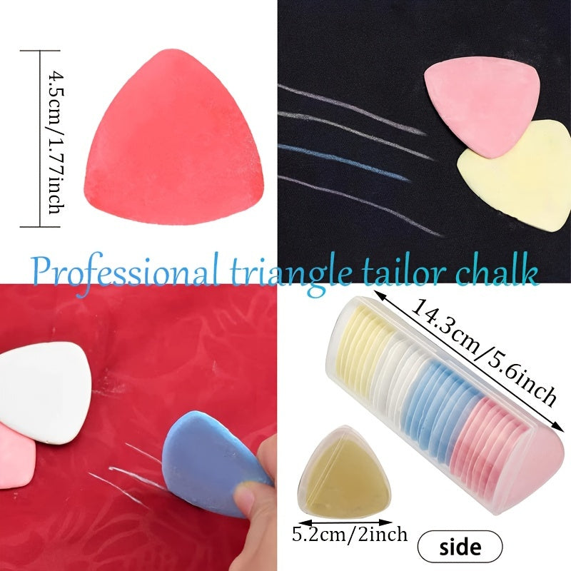 120pcs Professional Triangle Tailor's Chalk For Chalk Marking Sewing Fabric Chalk With Sewing Craft Box (5.2 Cm \u002F2.05 In)