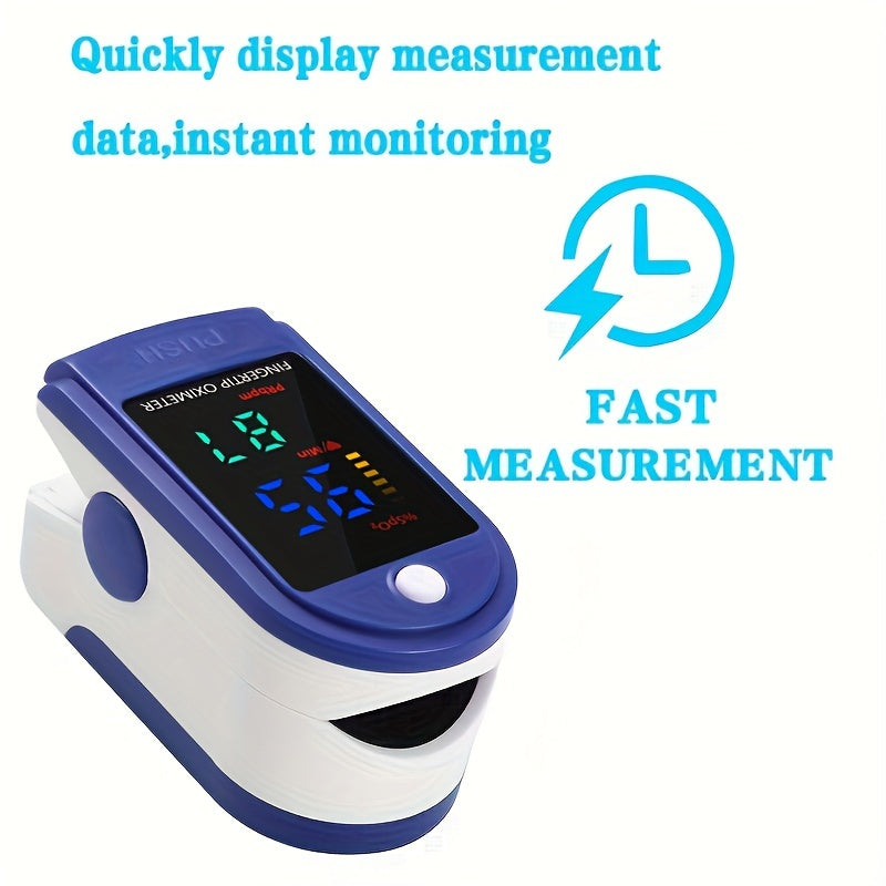 Oxímetro de pulso de ponta do dedo de 1 unidade, display digital LCD, para medir a taxa de pulso Oxigênio no sangue Cuidados de saúde domiciliar Monitor de pressão arterial Oximetr, sem bateria