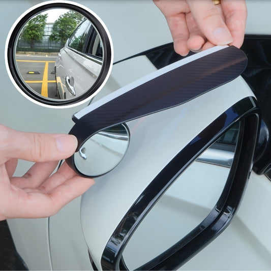 2pcs voiture angle mort miroir, rétroviseur pluie sourcil multifonctionnel 2-en-1, la pluie couvrant pour les jours de pluie, expansion vue, sécurité conduite