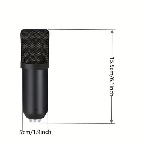 USB Microphone, 48V Professional Studio Condenser Microphone, Computer PC Microphone Kit With XLR To USB\u002FFilter\u002FShock Mount For Professional Studio Recording Podcasting Broadcasting