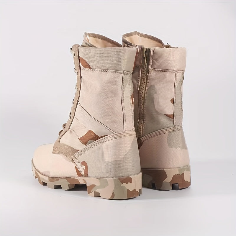 Botas de trabajo tácticas militares del patrón del camuflaje de los hombres, botas durables cómodas antideslizantes impermeables para las actividades al aire libre