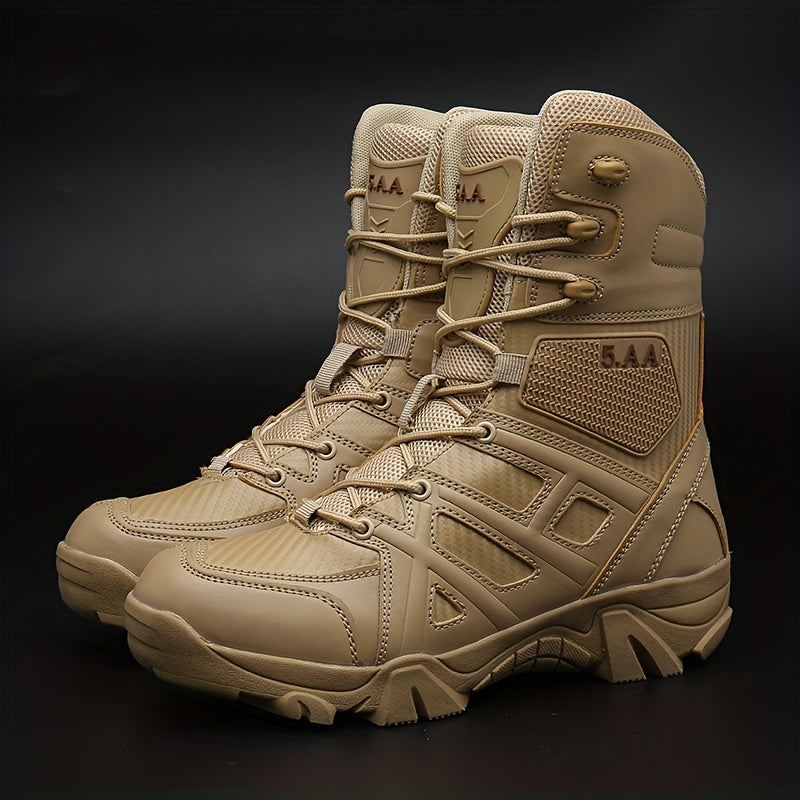 Men's Military Tactical Boots, Wear-resistant Non-slip Combat Boots For Outdoor Hiking Trekking