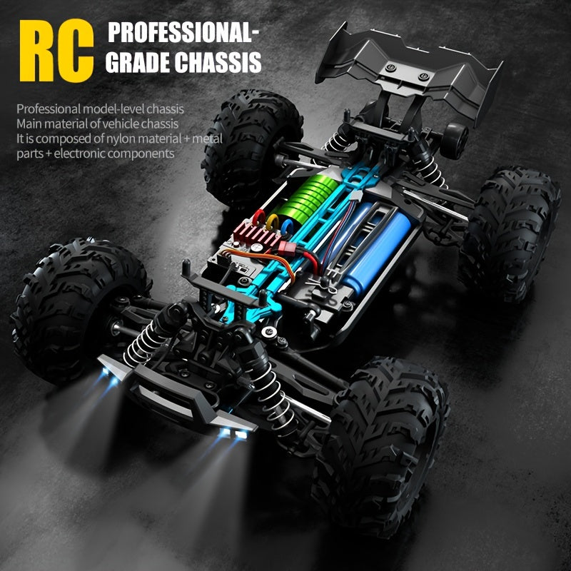 Carro 4WD sem escova .1:16 Carro RC rápido com controle remoto de alta velocidade. Brinquedo para carro de hobby para caminhão off-road para todos os terrenos.