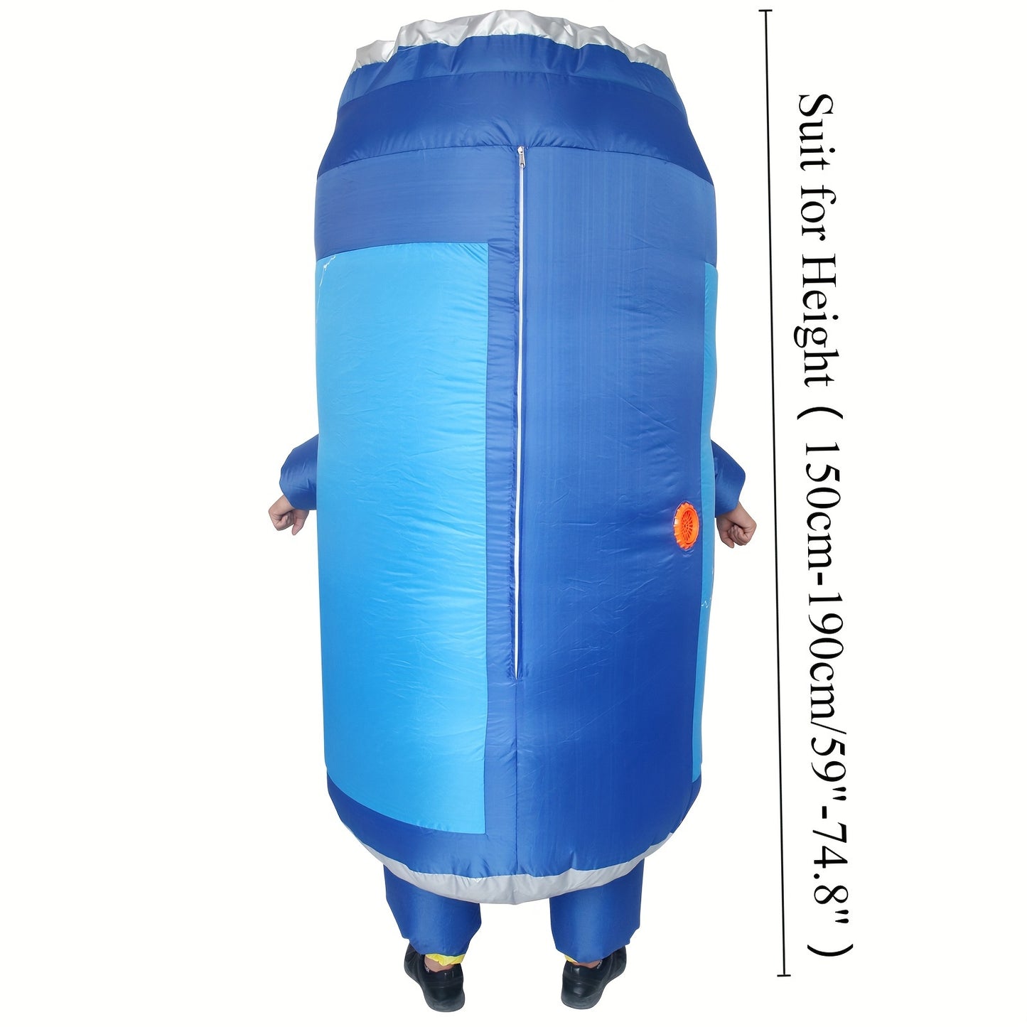 Cool Funny Blue Energy Drink Design Inflatable Suit, Inflatable Cartoon Doll Outfit, Halloween Christmas Carnival LARP Party Supplies Photography Props, Stage Performance Accessories, Perfect Gift