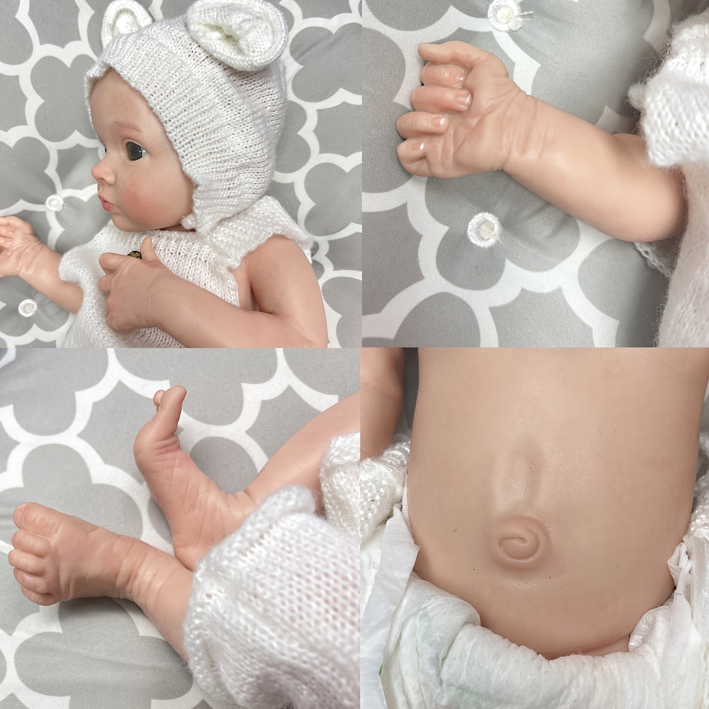 18Inch\u002F45CM All Silicone Doll Girl, Painted Realistic Full Body Soft Solid Silicone Reborn Baby Dolls For Family, Christmas Gift