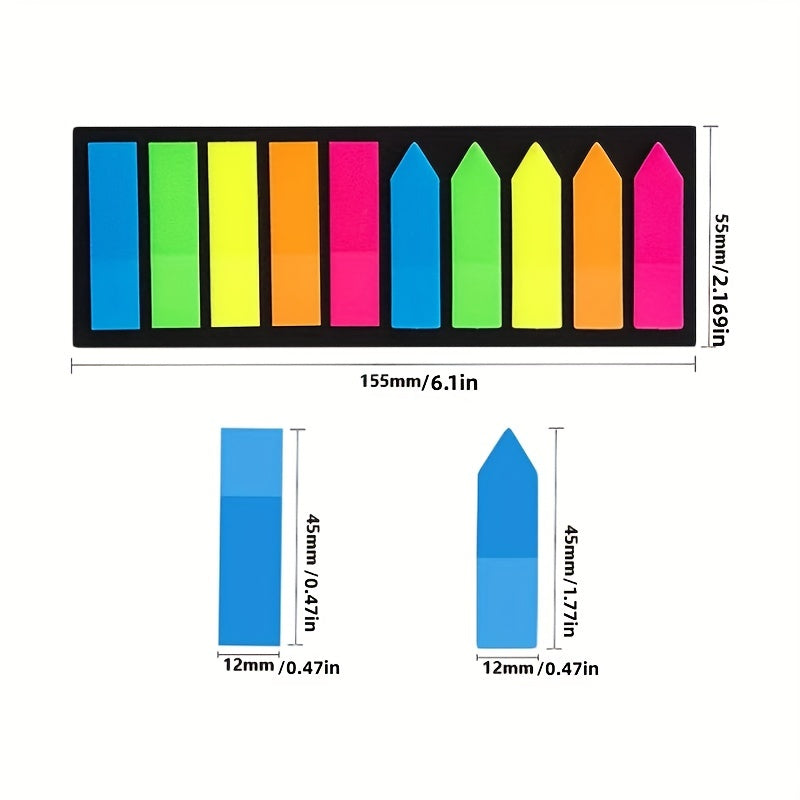 200 Pages Sticky Notes Small Adhesive Notes Film Text Strips Paste Marker Text Strips Sticky Notes Writable Flag Index Labels Embroidered Labels Bookmarks