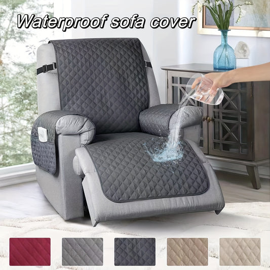 1PC Waterproof Recliner Sofa Cover, sofa slipcover, Non-slip Chair Cover, Furniture Protector For Bedroom Office Living Room Home Decor Washable Couch Cover For Dog
