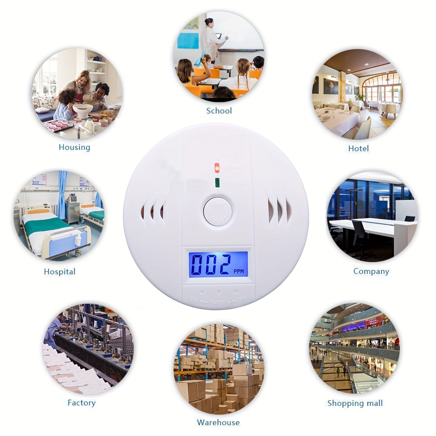 Protect Your Home & Family with this High-Tech Carbon Monoxide Detector - 85dB Siren & LCD Display