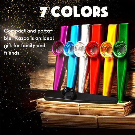 Kazoo Kasu Set 39 Pieces Kazoo Instrument in Various 7 Colours Kazoos Kasu Musical Instruments for Violin Guitar Piano Keyboard Instruments Children Party Favours Gifts Music Lovers