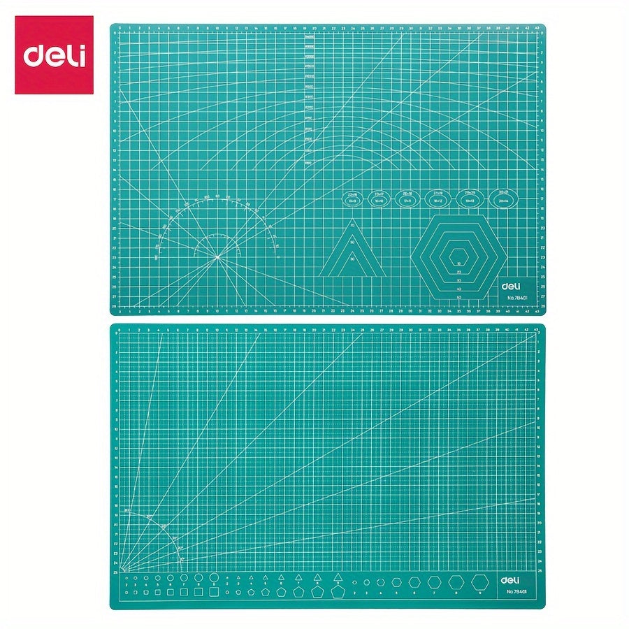 Deli 1pc Self Healing Cutting Mat, A3 Size, 17.9*12in\u002F45x30cm, Double-Sided Mat With Grid Lines Angles, Great For Crafts, Quilting, Cutting Projects, DIY Sewing Crafts Accessories