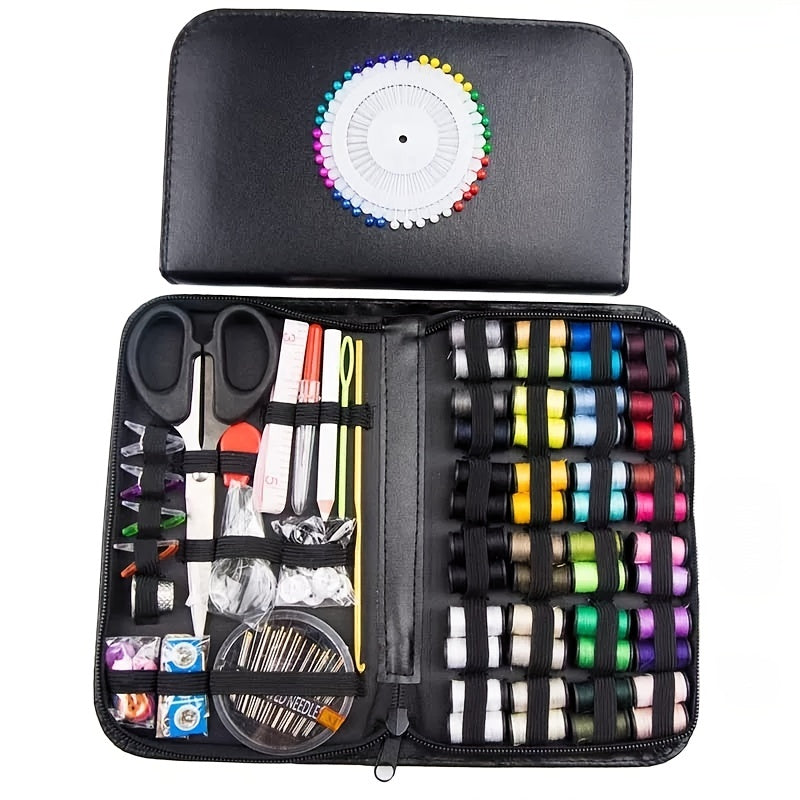 Caixa e ferramenta de kit de costura 172pcs \ u002Fpack, rolos de linha de 48 cores, conjunto portátil de artesanato para viagem em casa, ferramentas de costura manual, bobina de máquinas