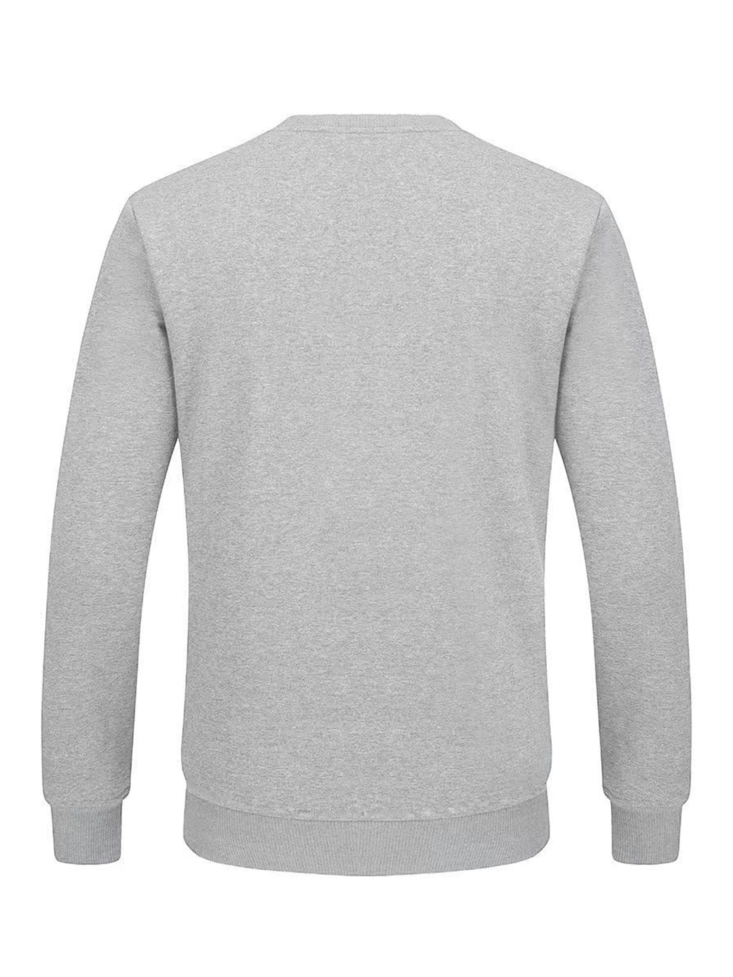 Sweatshirt mit Rundhalsausschnitt und Kreuzdruck für Herren, Pullover für Männer, Fleece-Sherpa-gefüttert, Sweatshirts für den Winter und Herbst, Langarmshirts