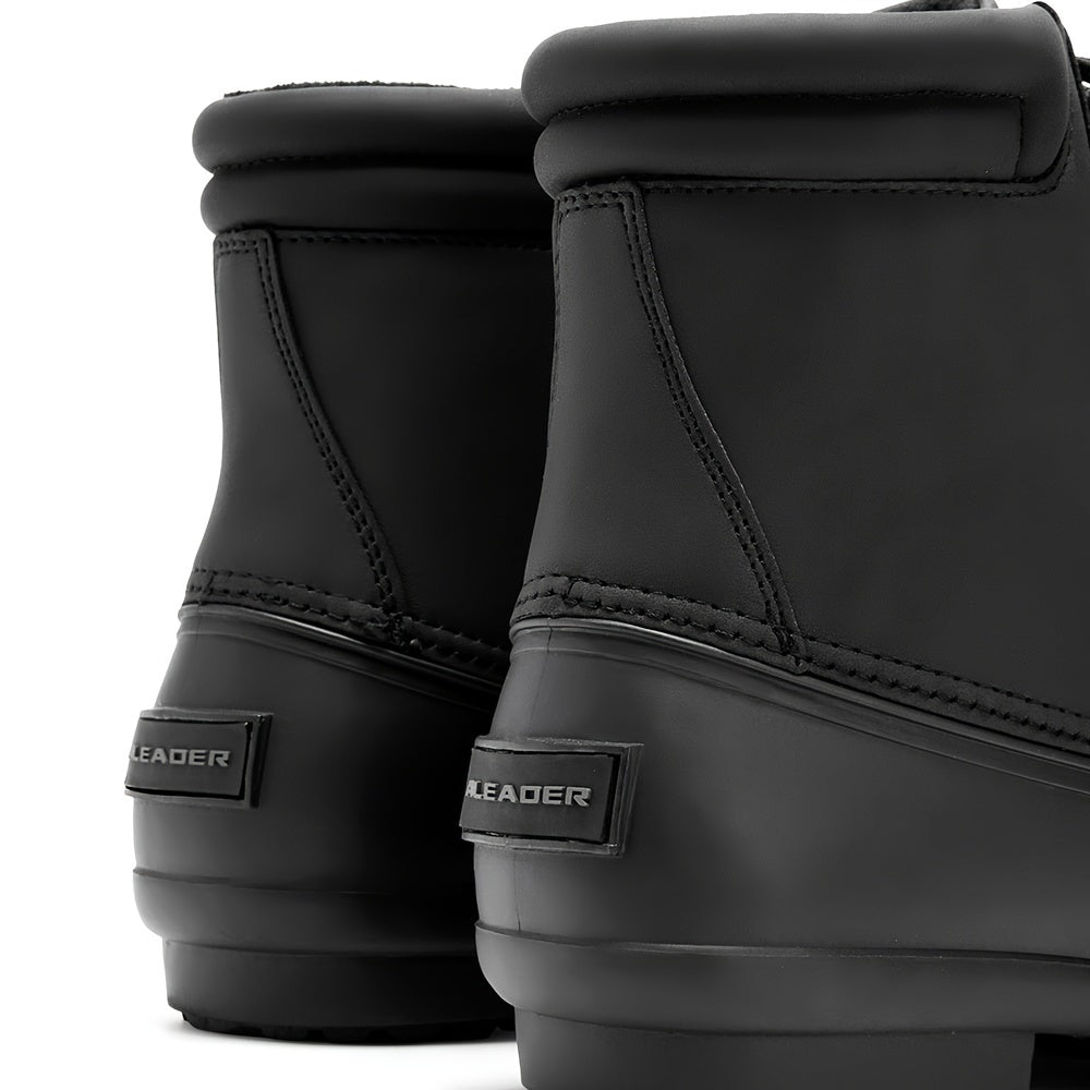 Bottes de neige solides pour hommes, polaire chaude, douillettes antidérapantes Bottines en peluche confortables chaussures de randonnée en plein air, chaussures de trekking doublées, hiver