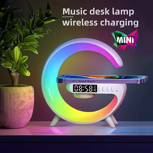 Desktop Supports Wireless Charging Of Mobile Phones Wireless Speakers Supports The Clock Function. Smart LED Home Atmosphere Lights