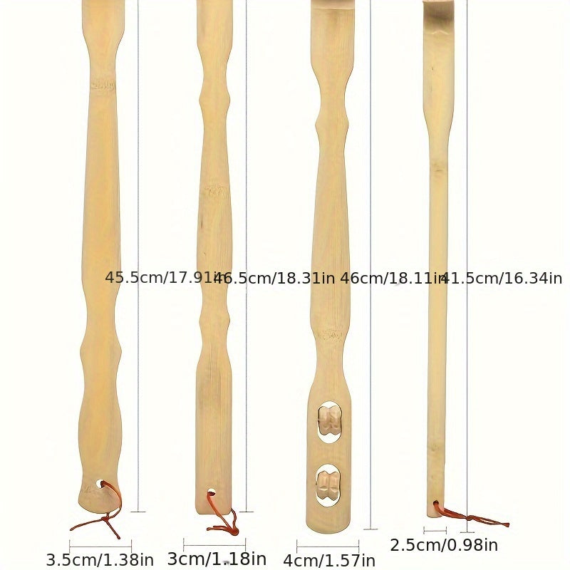 1pc Wooden Back Scratcher, Wooden Back Scratcher With Long Handle, Portable Scratcher For The Whole Family